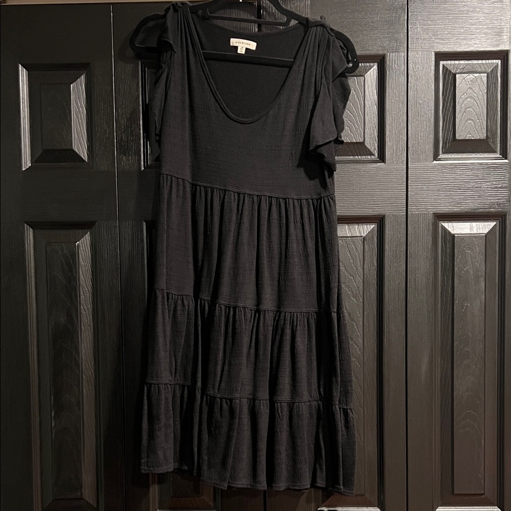 Max Studio Black Tiered Dress